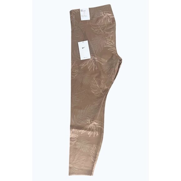 Nike One Luxe Dri-Fit 7/8 Length Mid Rise Leggings 1X Tight Fit Tropical Print - Picture 8 of 11